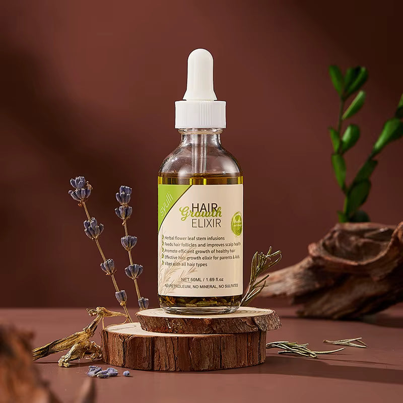 Huile capillaire bio gingembre et ricin pour cuir chevelu et croissance rapide des cheveux