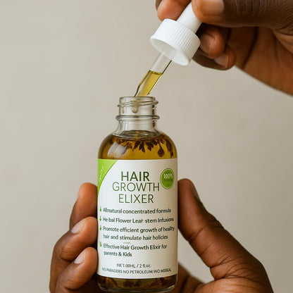 Huile capillaire bio gingembre et ricin pour cuir chevelu et croissance rapide des cheveux