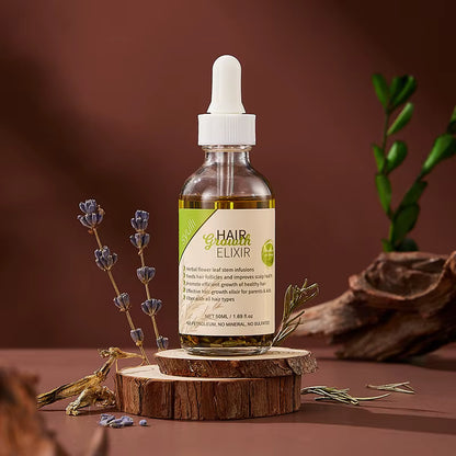 Huile capillaire bio gingembre et ricin pour cuir chevelu et croissance rapide des cheveux